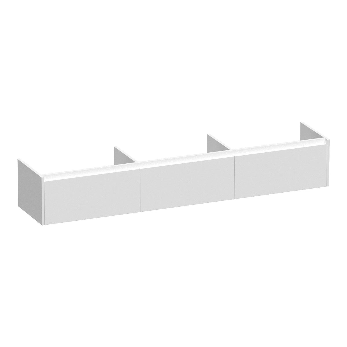 BRAUER Embrace onderkast 220 met 3 softclose lades greeploos en 0 sifon uitsparingen mat wit
