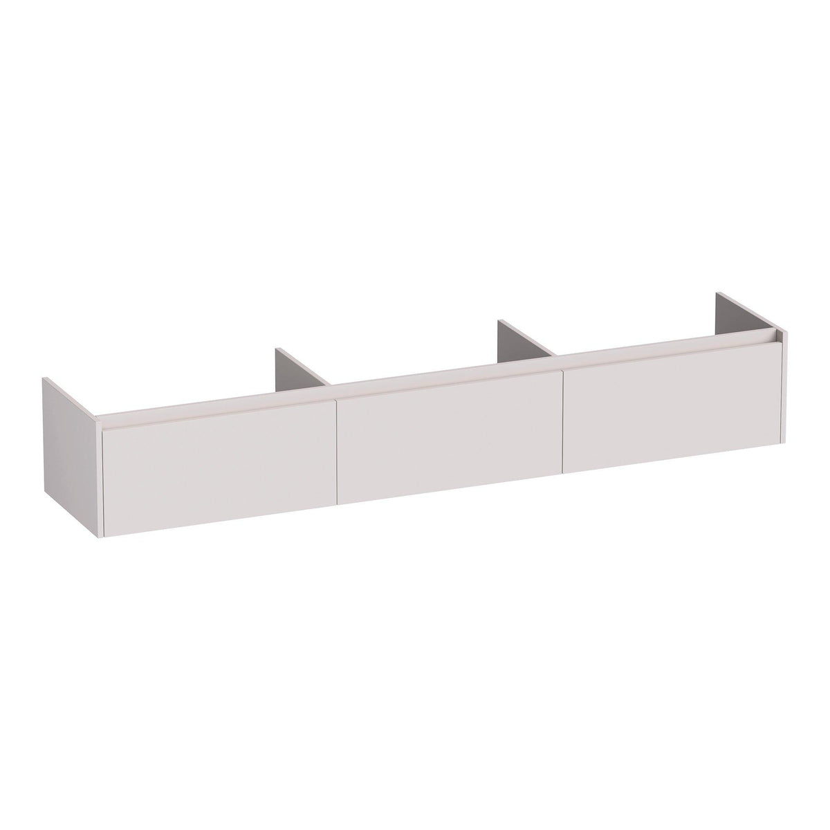 BRAUER Embrace base cabinet 220 with 3 soft-close handleless drawers and 0 siphon cut-outs matte sand