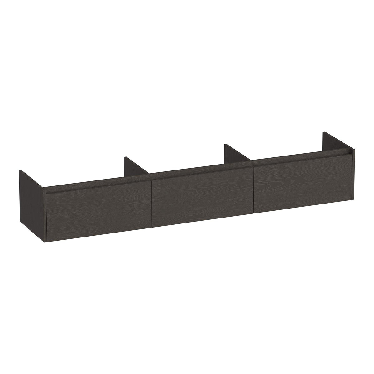 BRAUER Embrace onderkast 220 met 3 softclose lades greeploos en 0 sifon uitsparingen Timber Anthracite