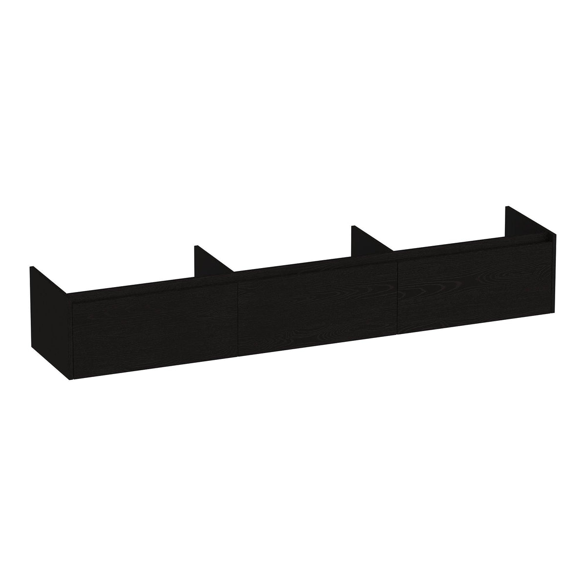 BRAUER Embrace onderkast 220 met 3 softclose lades greeploos en 0 sifon uitsparingen Timber Black