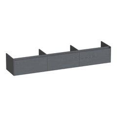 BRAUER Embrace onderkast 220 met 3 softclose lades greeploos en 0 sifon uitsparingen Timber Grey