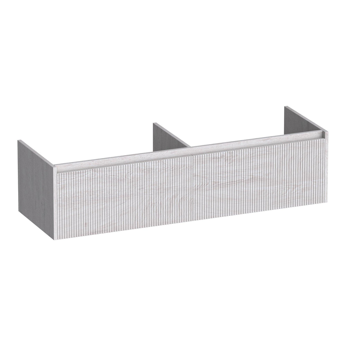 BRAUER Embrace Wavy onderkast 140 met 2 softclose lades greeploos en 2 sifon uitsparingen Forest Seashell