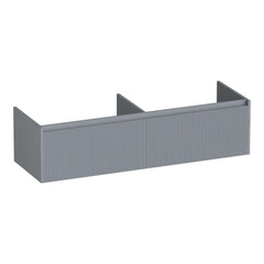 BRAUER Embrace Wavy onderkast 140 met 2 softclose lades greeploos en 2 sifon uitsparingen mat grijs
