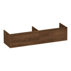 BRAUER Embrace Wavy 160 base cabinet with 2 soft-close handleless drawers and 2 siphon cutouts Forest Cacao