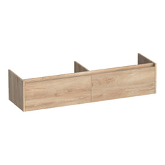 BRAUER Embrace Wavy onderkast 160 met 2 softclose lades greeploos en 2 sifon uitsparingen Forest Wheat