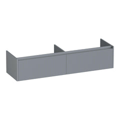 BRAUER Embrace Wavy 160 base unit with 2 soft-close handleless drawers and 2 siphon cut-outs matt grey