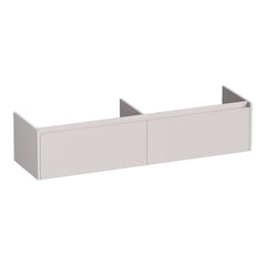 BRAUER Embrace Wavy 160 base cabinet with 2 soft-close handleless drawers and 2 siphon cutouts, matte sand