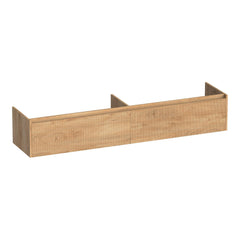 BRAUER Embrace Wavy onderkast 200 met 2 softclose lades greeploos en 2 sifon uitsparingen Forest Tan
