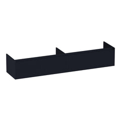 BRAUER Embrace Wavy 200 base cabinet with 2 soft-close handleless drawers and 2 siphon cutouts matt black
