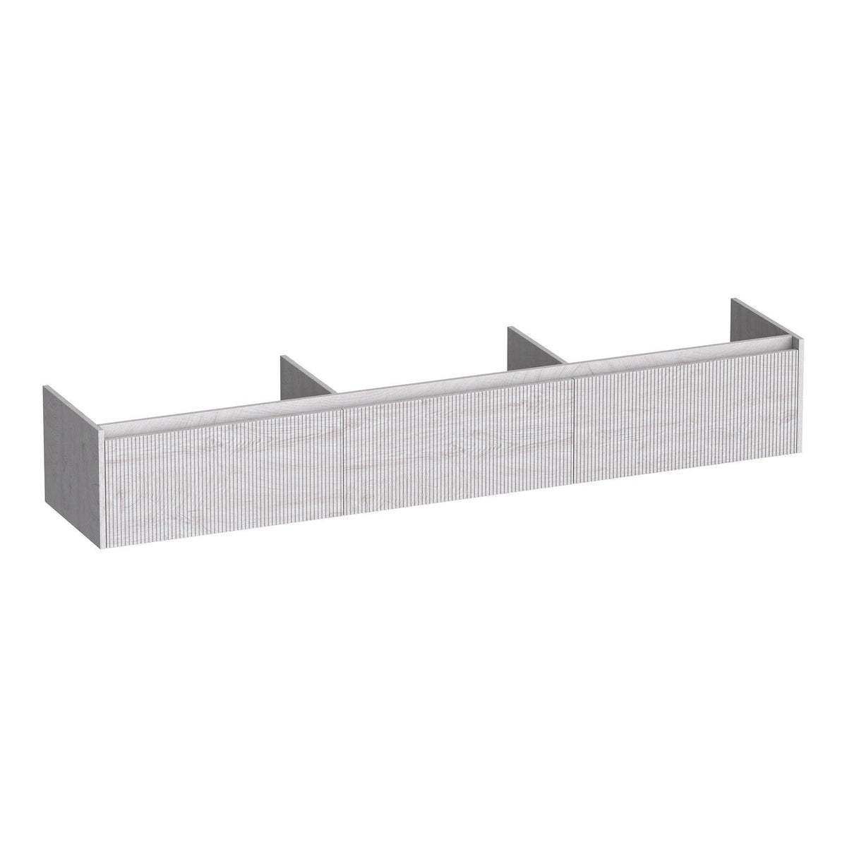BRAUER Embrace Wavy onderkast 220 met 3 softclose lades greeploos en 0 sifon uitsparingen Forest Seashell