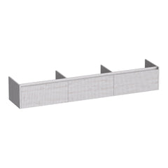 BRAUER Embrace Wavy onderkast 220 met 3 softclose lades greeploos en 0 sifon uitsparingen Forest Seashell