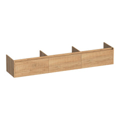 BRAUER Embrace Wavy onderkast 220 met 3 softclose lades greeploos en 0 sifon uitsparingen Forest Tan