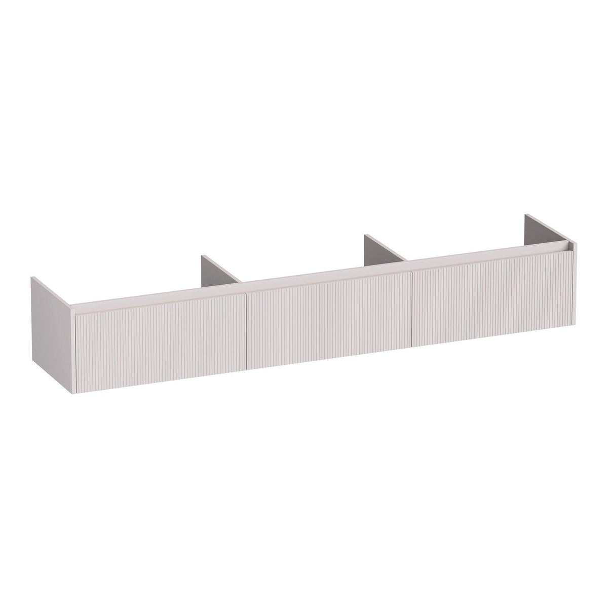 BRAUER Embrace Wavy onderkast 220 met 3 softclose lades greeploos en 0 sifon uitsparingen mat zand