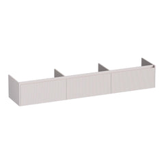 BRAUER Embrace Wavy onderkast 220 met 3 softclose lades greeploos en 0 sifon uitsparingen mat zand
