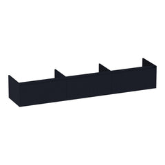 BRAUER Embrace Wavy onderkast 220 met 3 softclose lades greeploos en 0 sifon uitsparingen mat zwart