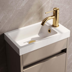 Brauer Gold Edition Fonteinkraan opbouw - uitloop 11.5cm - geborsteld goud PVD