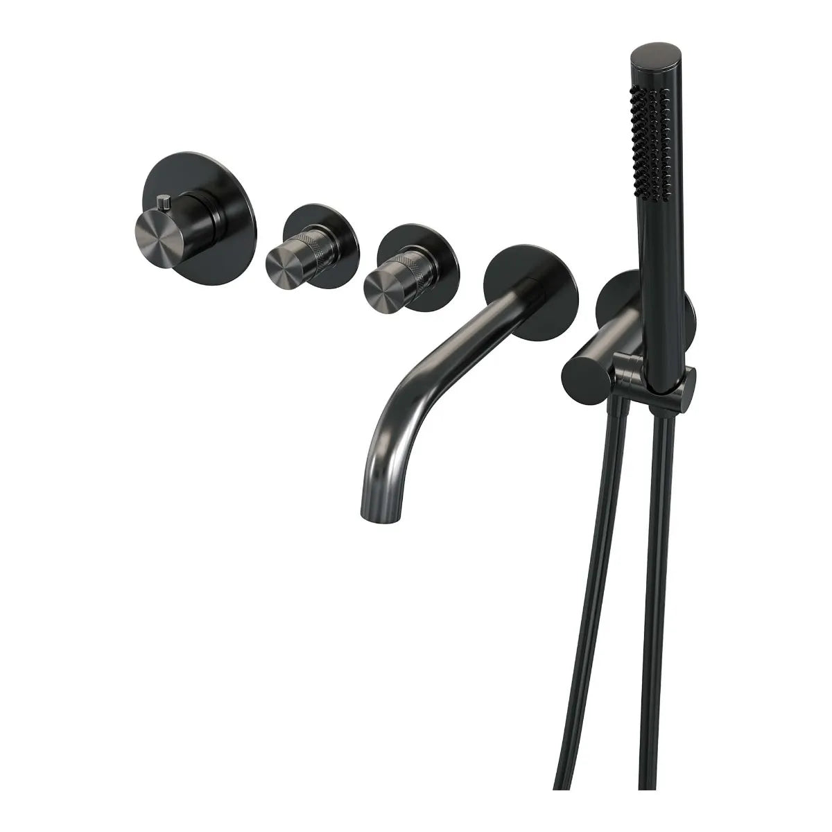 Brauer Edition badthermostaat met uitloop - inbouw - PVD