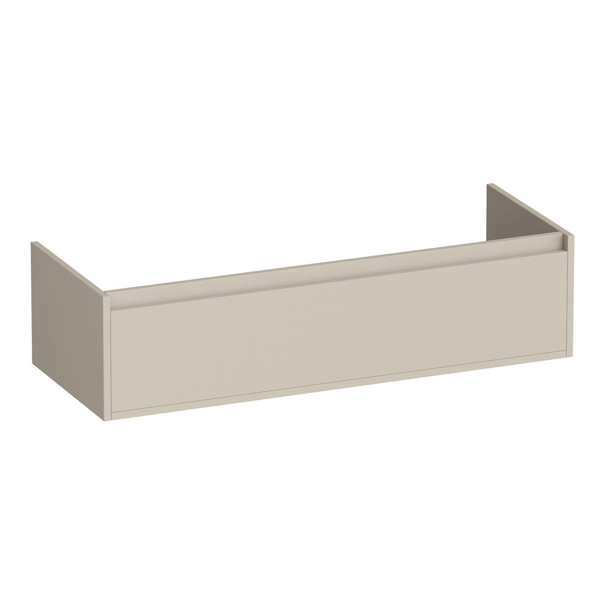 BRAUER Hope onderkast 120 met 2 softclose lades greeploos en 2 sifon uitsparingen mat beige