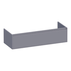 BRAUER Hope onderkast 120 met 2 softclose lades greeploos en 2 sifon uitsparingen mat grijs