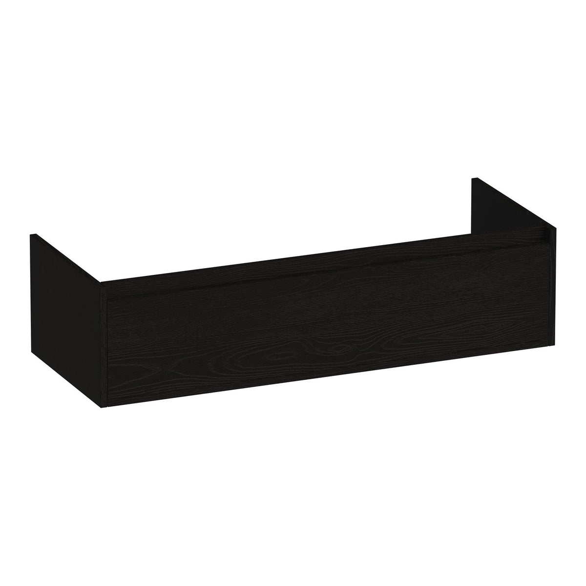 BRAUER Hope onderkast 120 met 2 softclose lades greeploos en 2 sifon uitsparingen Timber Black