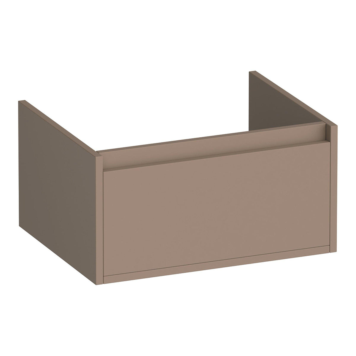 BRAUER Hope onderkast 60 met 1 softclose lade greeploos en 1 sifon uitsparing mat mokka