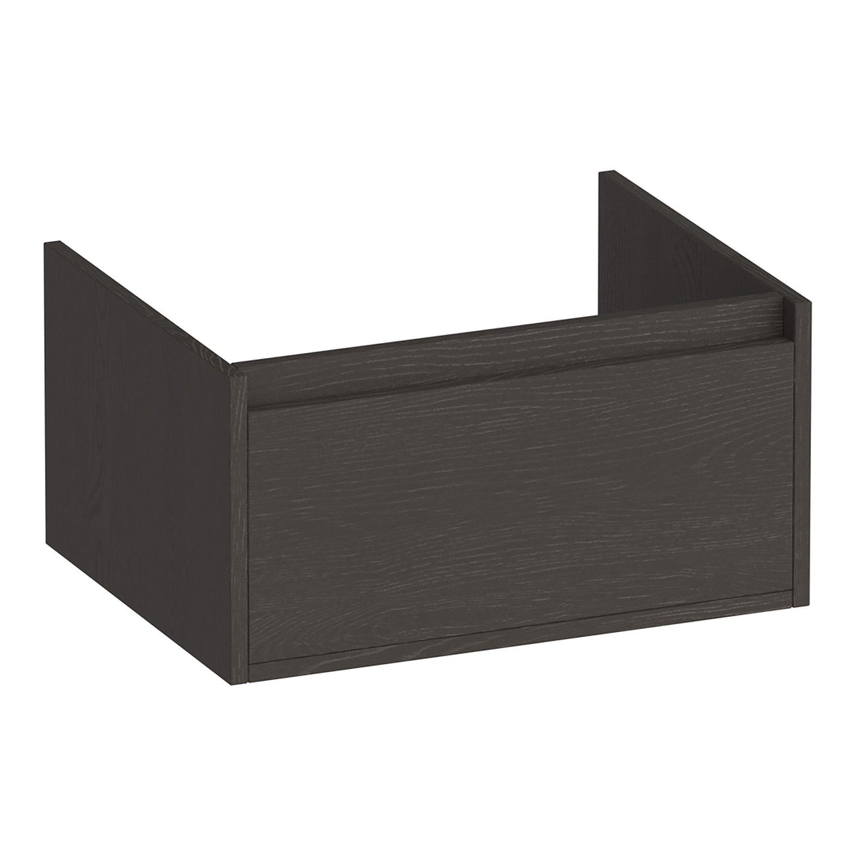 BRAUER Hope onderkast 60 met 1 softclose lade greeploos en 1 sifon uitsparing Timber Anthracite