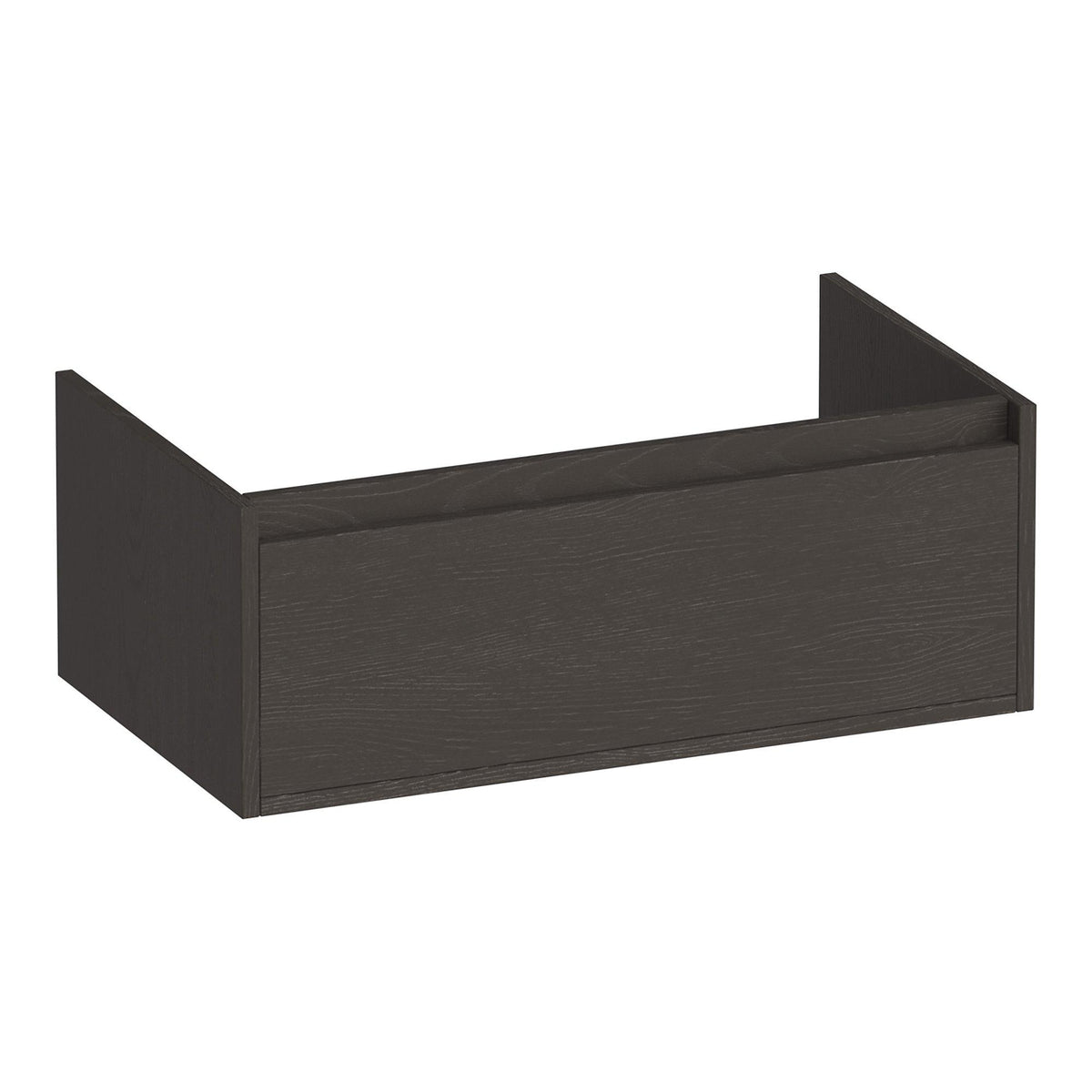 BRAUER Hope onderkast 80 met 1 softclose lade greeploos en 1 sifon uitsparing Timber Anthracite