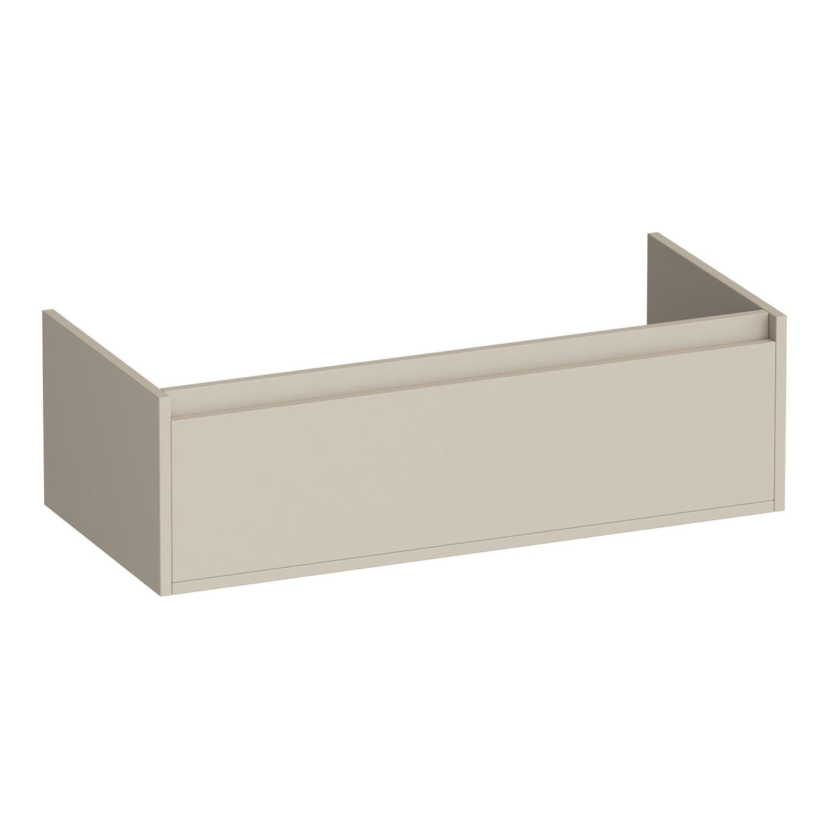 BRAUER Hope onderkast 100 met 1 softclose lade greeploos en 1 sifon uitsparing mat beige