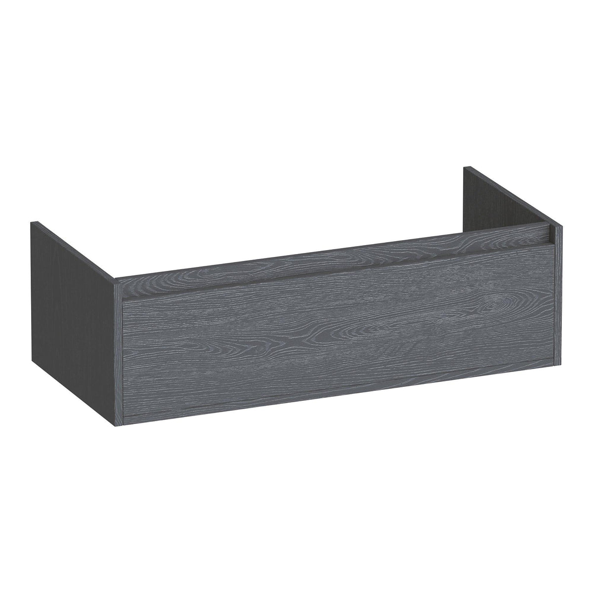 BRAUER Hope vanity unit 100 with 1 soft-close, handleless drawer and 1 siphon cut-out Timber Grey