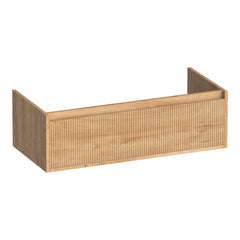 BRAUER Hope Wavy onderkast 100 met 1 softclose lade greeploos en 1 sifon uitsparing Forest Tan