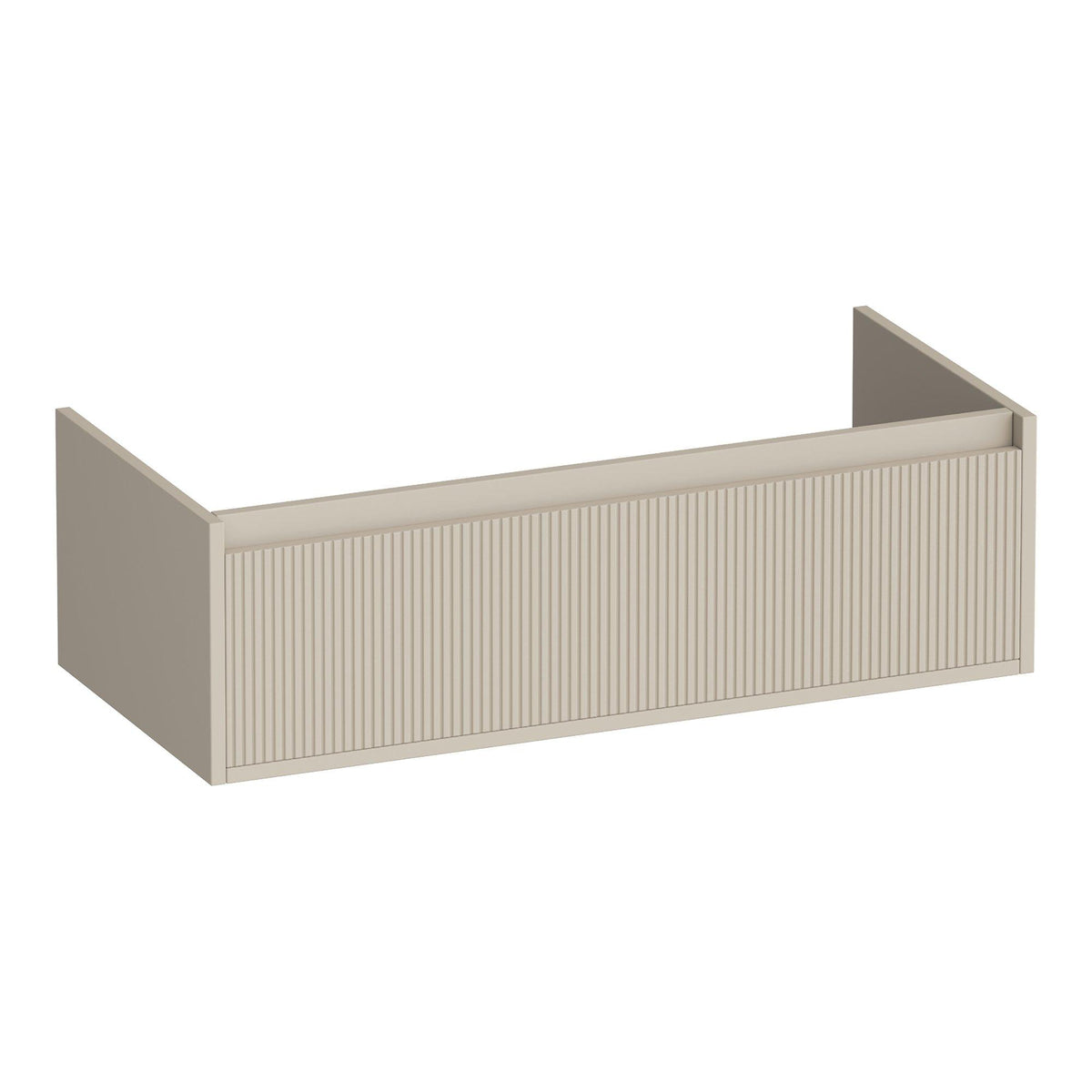 BRAUER Hope Wavy onderkast 100 met 1 softclose lade greeploos en 1 sifon uitsparing mat beige