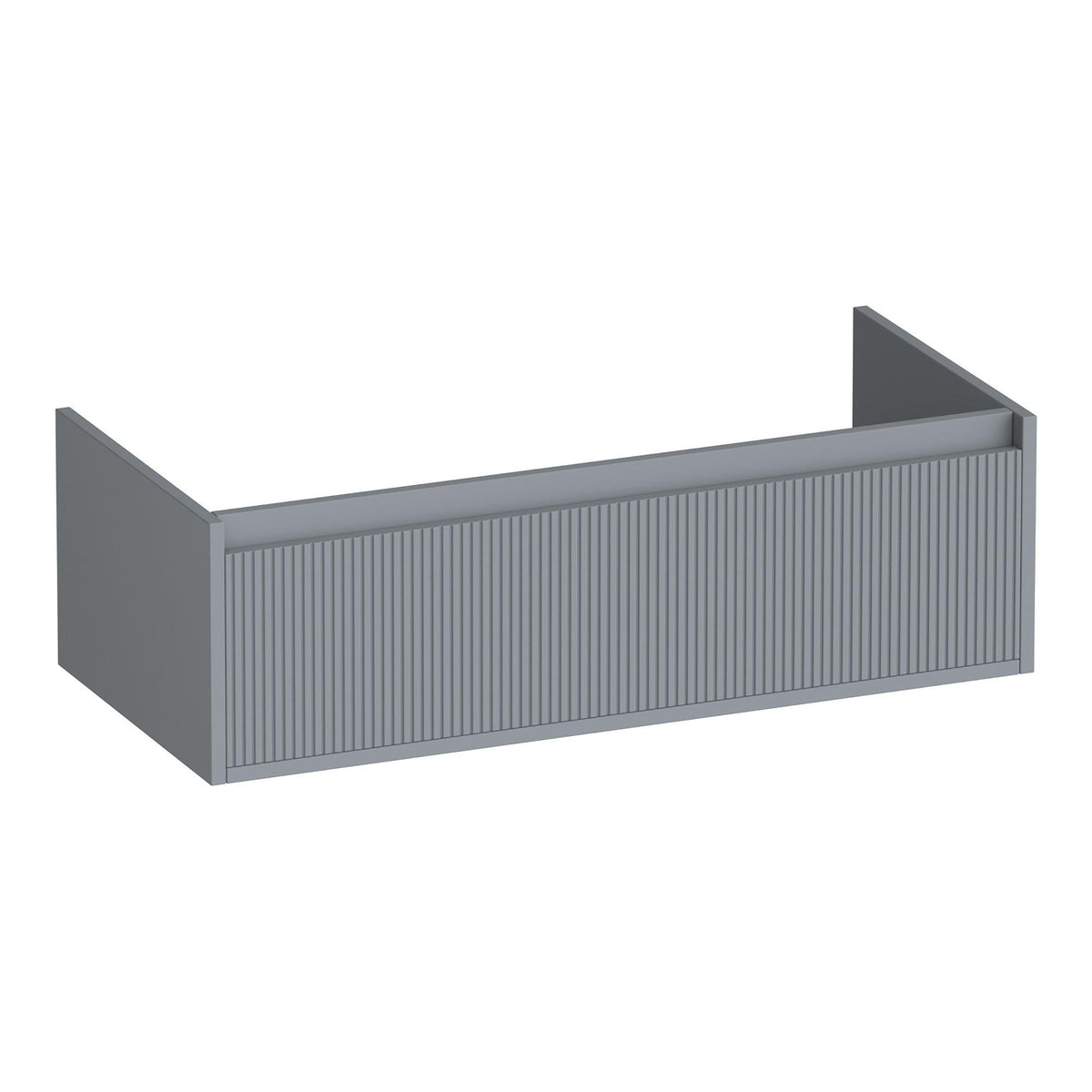 BRAUER Hope Wavy onderkast 100 met 1 softclose lade greeploos en 1 sifon uitsparing mat grijs
