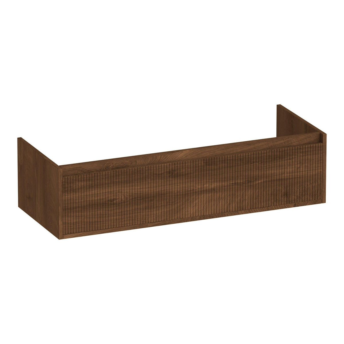 BRAUER Hope Wavy onderkast 120 met 1 softclose lade greeploos en 1 sifon uitsparing Forest Cacao