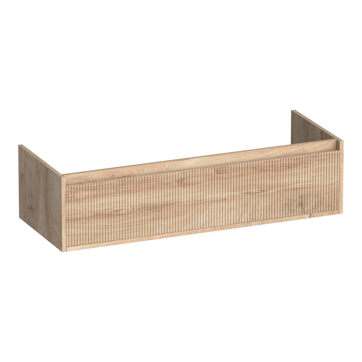 BRAUER Hope Wavy onderkast 120 met 1 softclose lade greeploos en 1 sifon uitsparing Forest Wheat