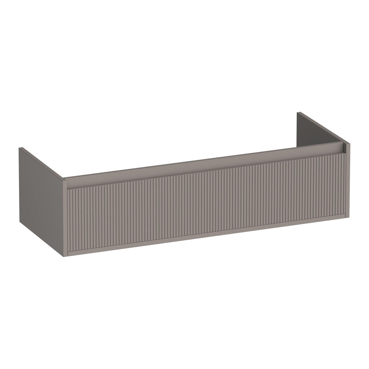 BRAUER Hope Wavy onderkast 120 met 1 softclose lade greeploos en 1 sifon uitsparing mat taupe