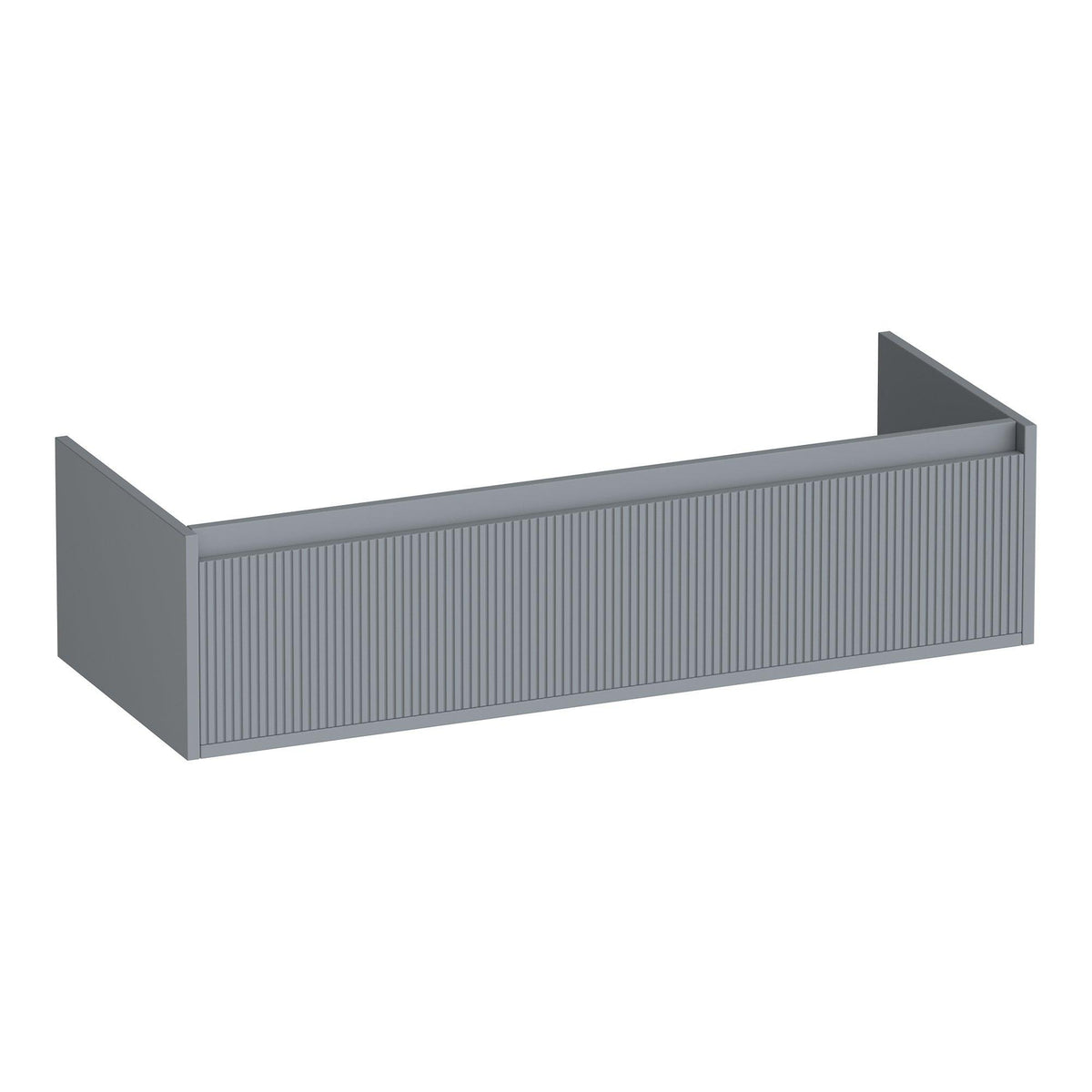 BRAUER Hope Wavy onderkast 120 met 2 softclose lades greeploos en 2 sifon uitsparingen mat grijs