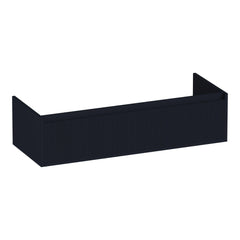 BRAUER Hope Wavy 120 base cabinet with 2 soft-close handleless drawers and 2 siphon cut-outs matte black