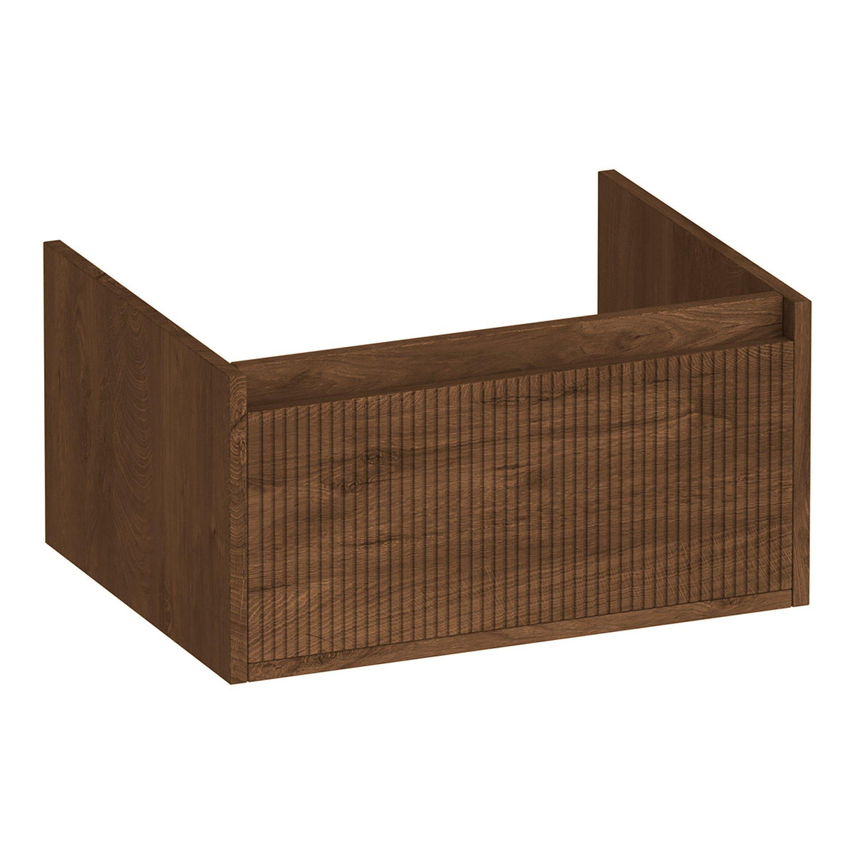 BRAUER Hope Wavy onderkast 60 met 1 softclose lade greeploos en 1 sifon uitsparing Forest Cacao