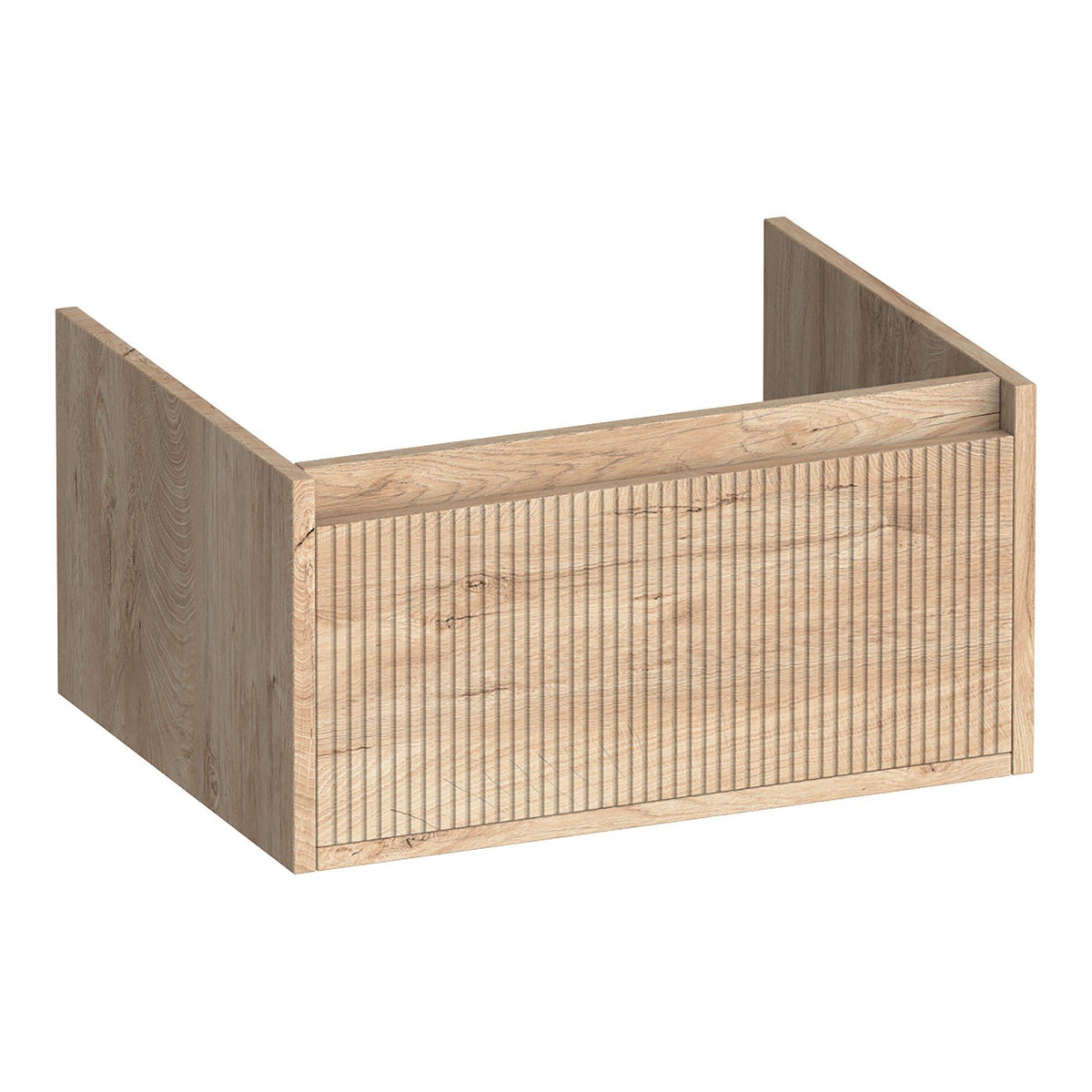 BRAUER Hope Wavy onderkast 60 met 1 softclose lade greeploos en 1 sifon uitsparing Forest Wheat
