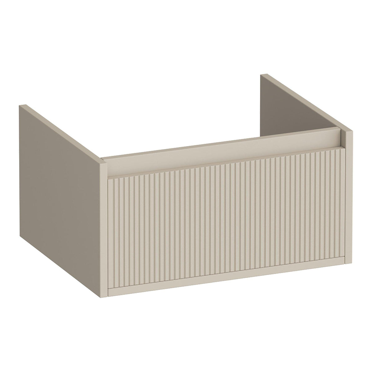 BRAUER Hope Wavy onderkast 60 met 1 softclose lade greeploos en 1 sifon uitsparing mat beige