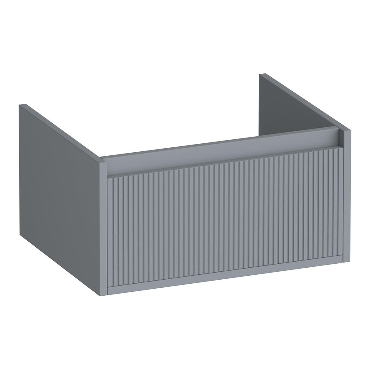 BRAUER Hope Wavy onderkast 60 met 1 softclose lade greeploos en 1 sifon uitsparing mat grijs