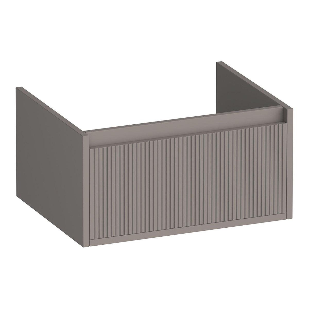 BRAUER Hope Wavy onderkast 60 met 1 softclose lade greeploos en 1 sifon uitsparing mat taupe