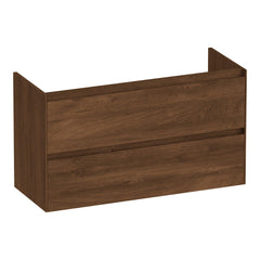 BRAUER Inspire shallow base cabinet 100 with 2 soft-close handleless drawers and 1 siphon cut-out Forest Cacao