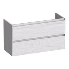BRAUER Inspire onderkast ondiep 100 met 2 softclose lades greeploos en 1 sifon uitsparing Forest Seashell