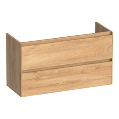 BRAUER Inspire onderkast ondiep 100 met 2 softclose lades greeploos en 1 sifon uitsparing Forest Tan