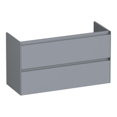 BRAUER Inspire shallow base cabinet 100 with 2 soft-close handleless drawers and 1 siphon cut-out matte grey
