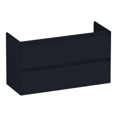 BRAUER Inspire onderkast ondiep 100 met 2 softclose lades greeploos en 1 sifon uitsparing mat zwart