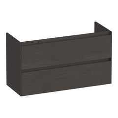 BRAUER Inspire onderkast ondiep 100 met 2 softclose lades greeploos en 1 sifon uitsparing Timber Anthracite