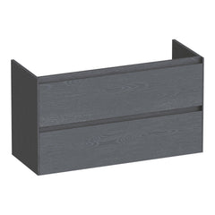 BRAUER Inspire onderkast ondiep 100 met 2 softclose lades greeploos en 1 sifon uitsparing Timber Grey