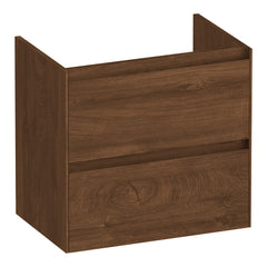 BRAUER Inspire shallow base cabinet 60 with 2 soft-close handleless drawers and 1 siphon cut-out Forest Cacao